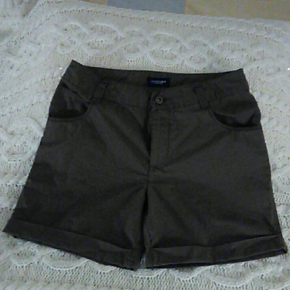 Brown Cotton Shorts