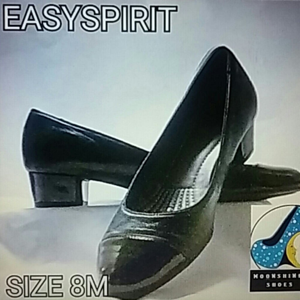 Black leather & Patten leather 1.5" heels