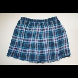 Hollister Blue plaid skirt