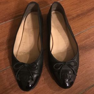 Black Chanel ballerina flats