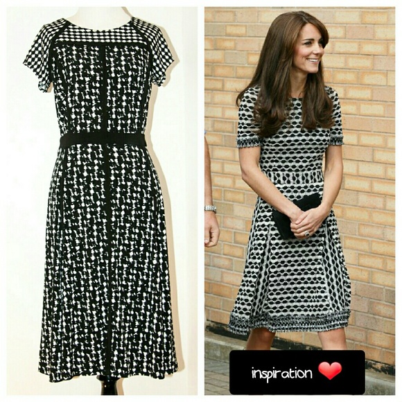 Taylor Dresses & Skirts - Taylor Dress sz 6 - black&white w/ ribbon details
