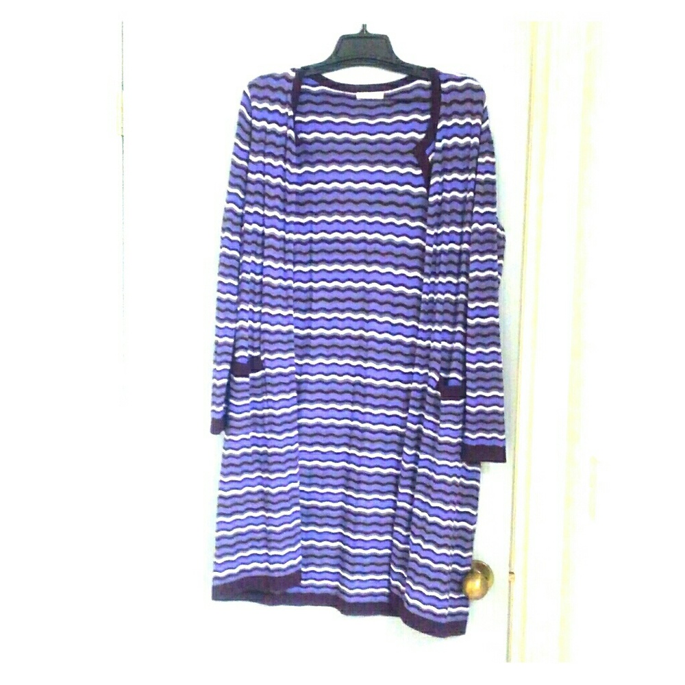 Eva Mendes multi colored duster 