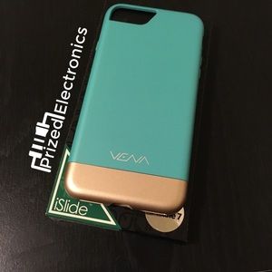 iPhone 7 Case, Two-Tone Teal/Champagne Gold