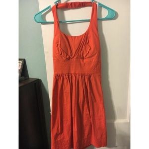 Orange halter top dress