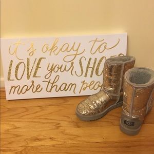 Sparkly sequin ugg boots