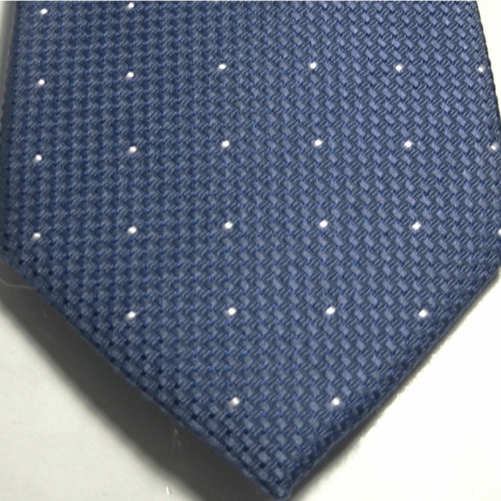 CHARLES TYRHWITT Rich Blue White Polka Dot Long 62