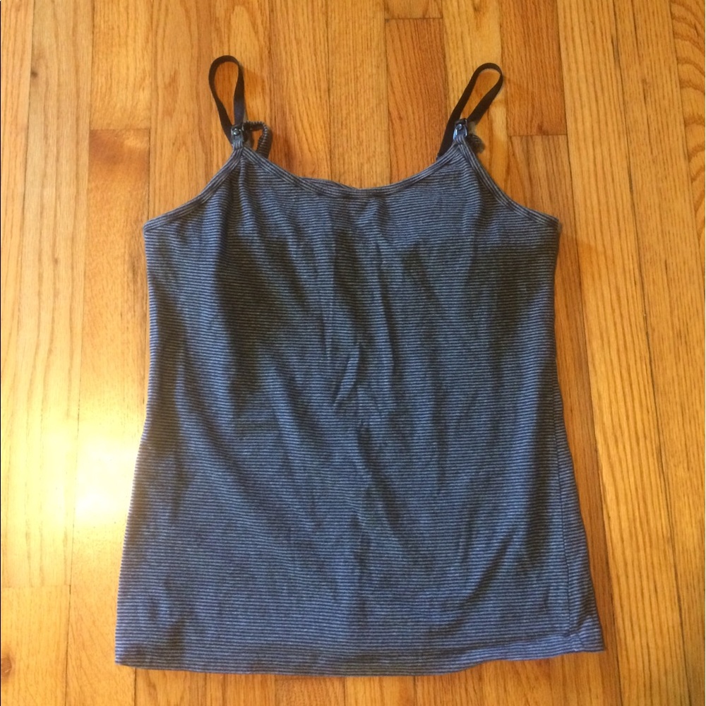 Motherhood maternity nursing cami, black and grey
