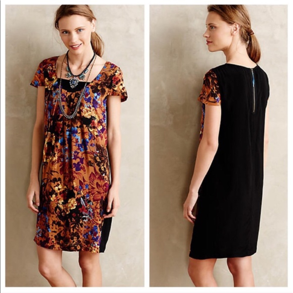 Anthro 'PINTURA SILK SHIFT DRESS'