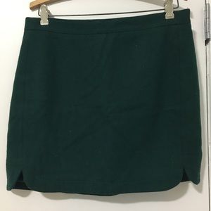 J. Crew Factory Shirttail Wool Mini Skirt