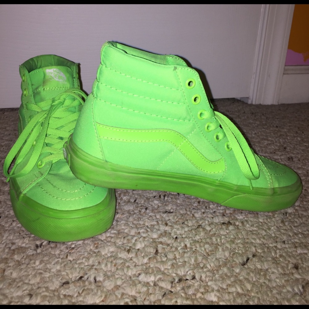 Green High Top Vans Sneakers