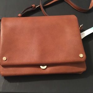 Demi Fold Over Vegan Leather Crossbody Bag NWT!