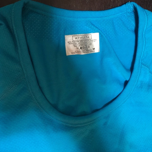 Athleta blue breathable workout shirt - Picture 2 of 4