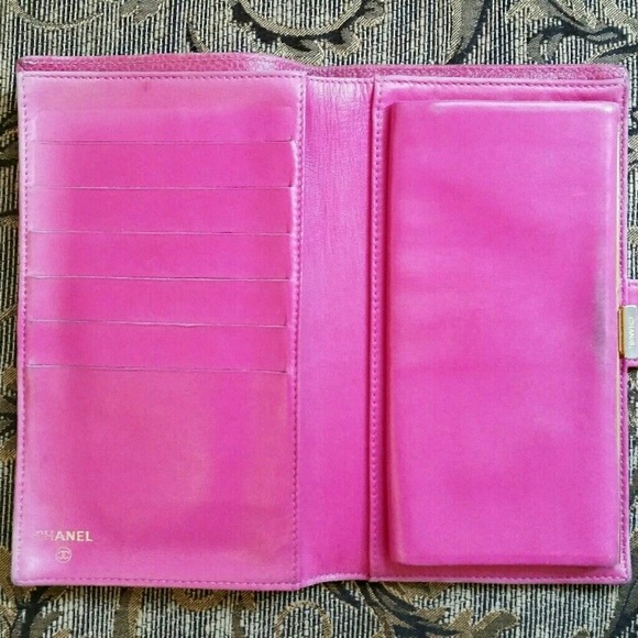 SOLD! CHANEL Auth Long Wallet Caviar Leather Pink - Picture 3 of 8