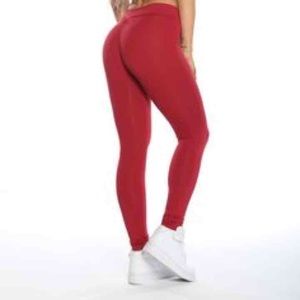 Celestial Bodiez low rise deep red leggings