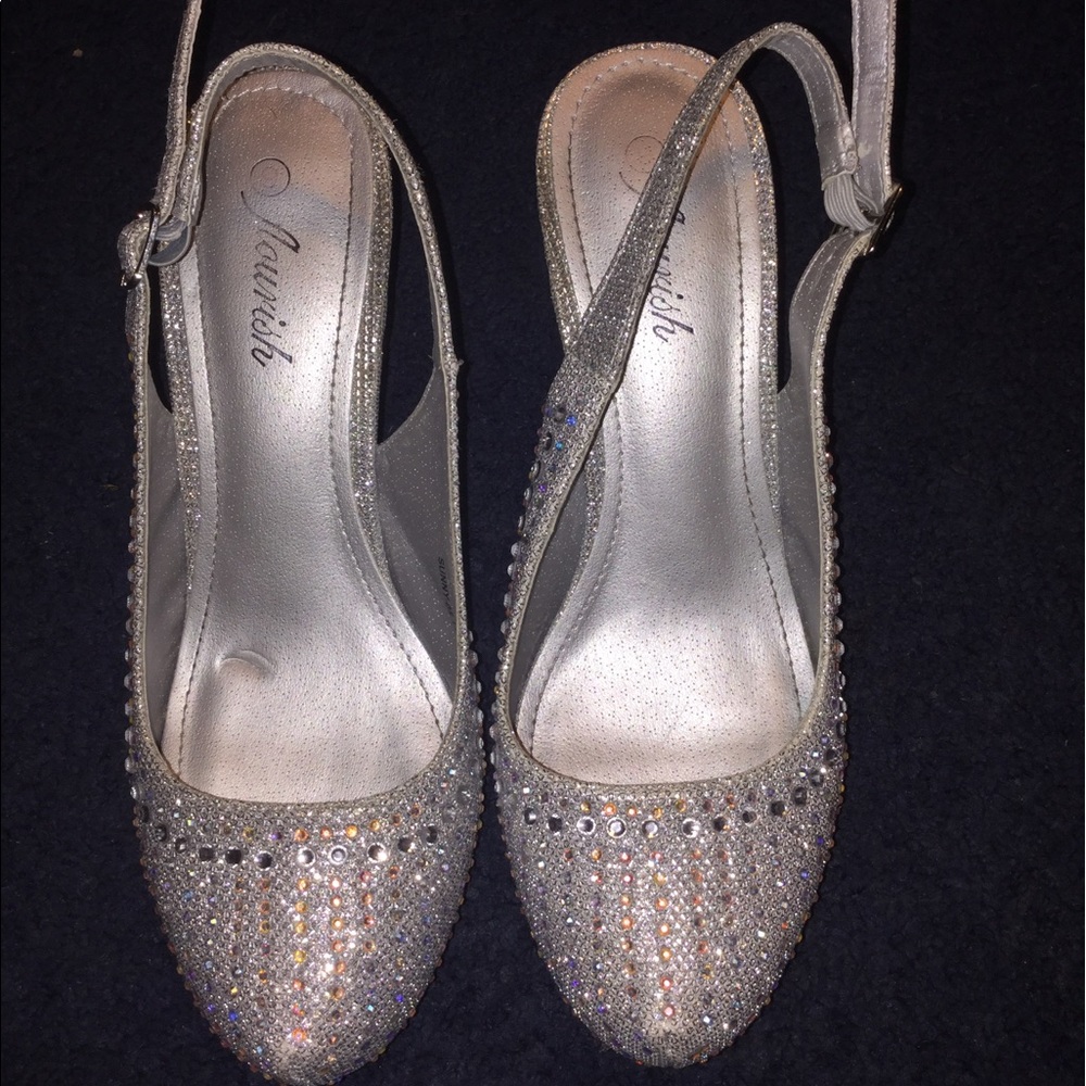 High heeled shoes