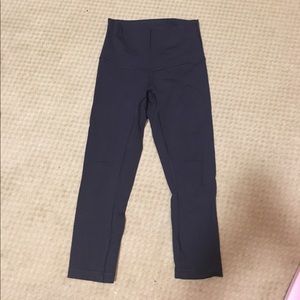 Lululemon HiRise Wunder Under Black Crop