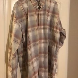 Cinch shirt gray & a dusty purple  color