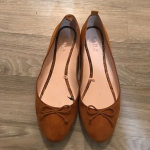 Zara Tan Ballet Flats Size 38
