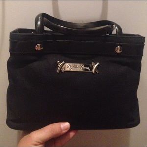 Small black fabric purse