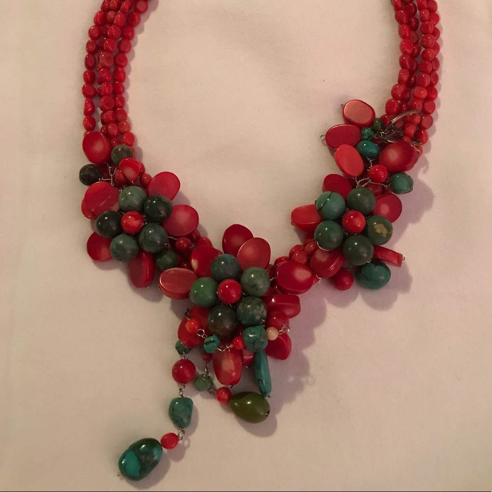 🚨3/4/10😺Hand Made Pendent 4 Strand Necklace