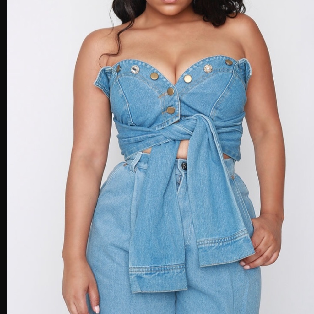 Denim Tube Top