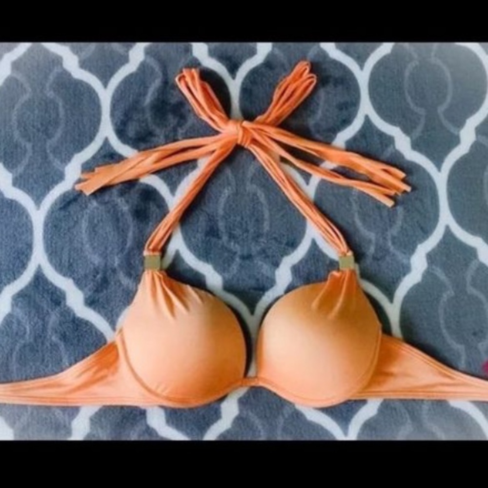 Padded Orange Bikini Top