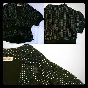 BEBOP black and white polka-dot crop  top