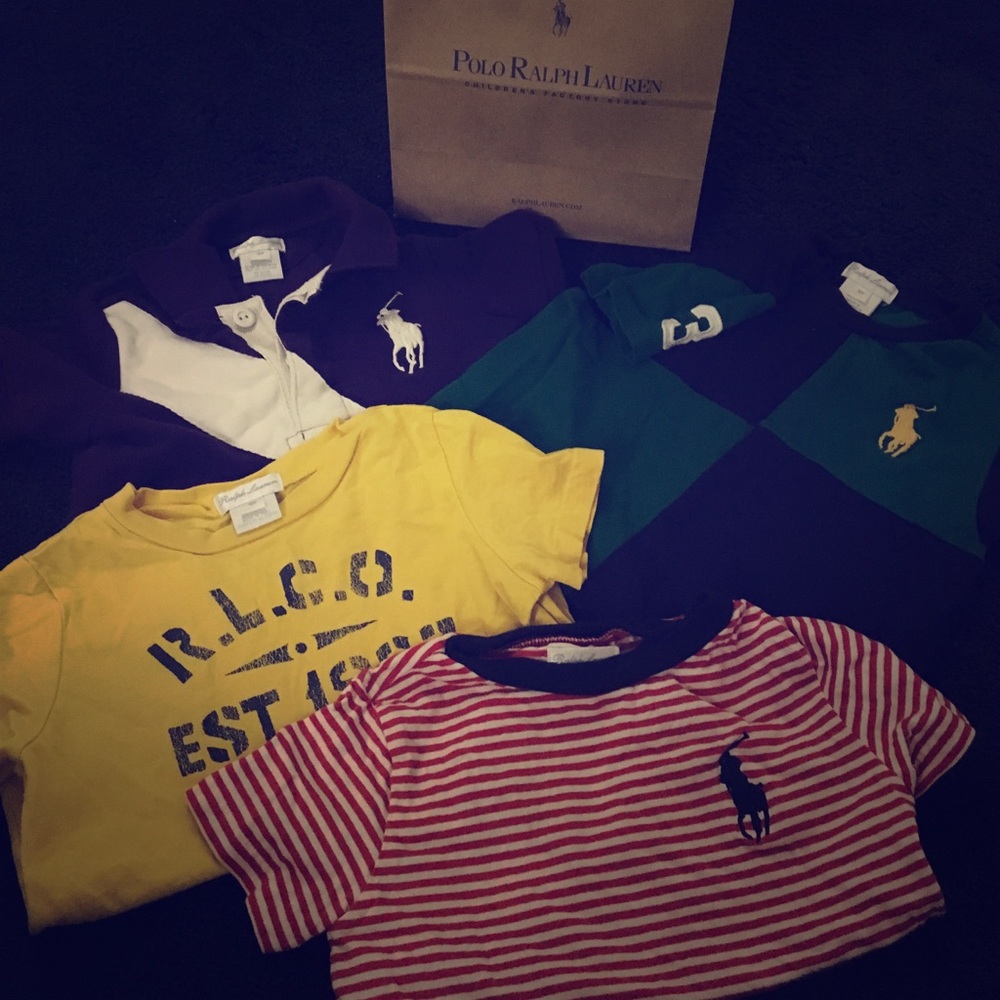 Lot of 4 Ralph Lauren boy tops