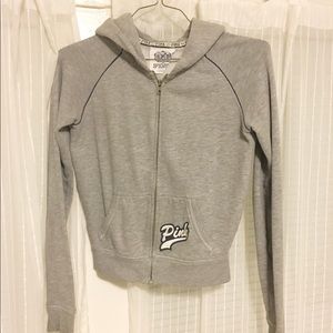 VS Pink Zip-Up Peace Sweatshirt