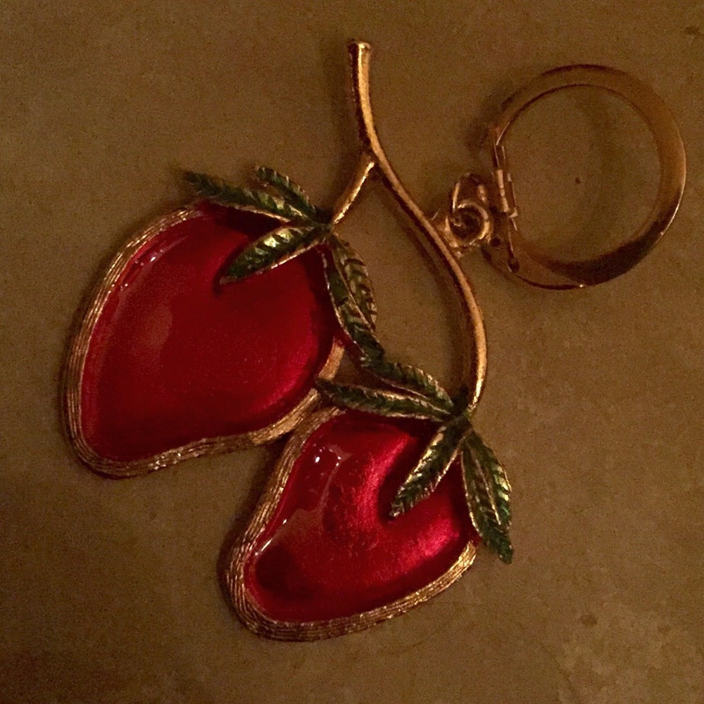 Red Cherries Key Holder Chain