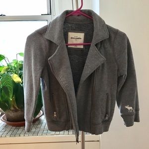 Abercrombie Gray fleece blazer