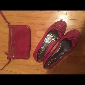 Cole Haan Jitney Fuchsia Patent Leather Crossbody
