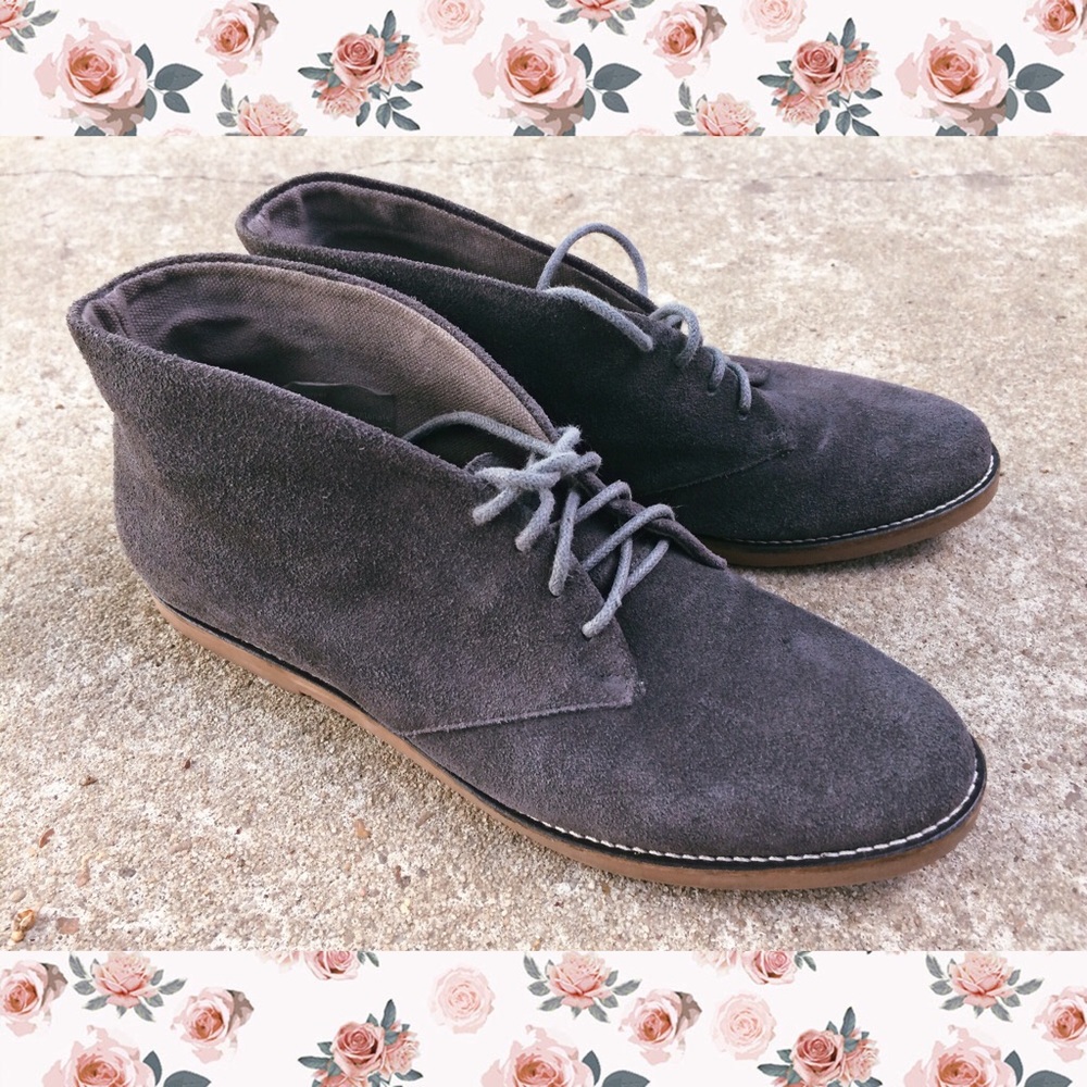 Gray Suede Schoolgirl Oxfords