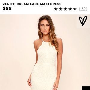 Lulu's Lace Maxi dress - Zenith Cream size small
