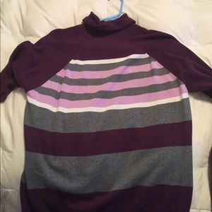 Turtle neck pink purple and white