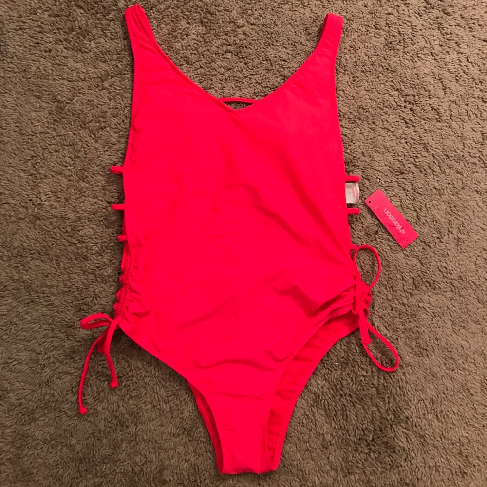 Neon Low-back Swimsuit NWT!