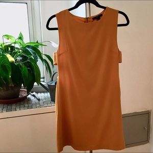 Mustard, marigold shift dress