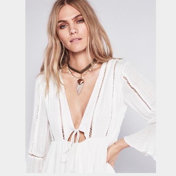 Free People Romeo Mini Dress Ivory - Picture 2 of 8