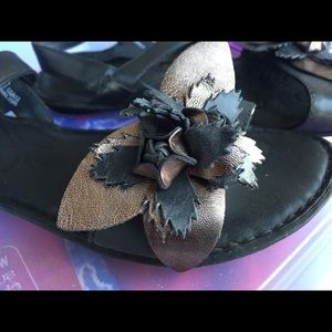 BORN - Black and Bronze Sandals.