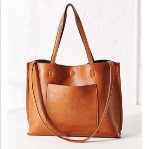 Reversible Vegan Leather Tote Bag