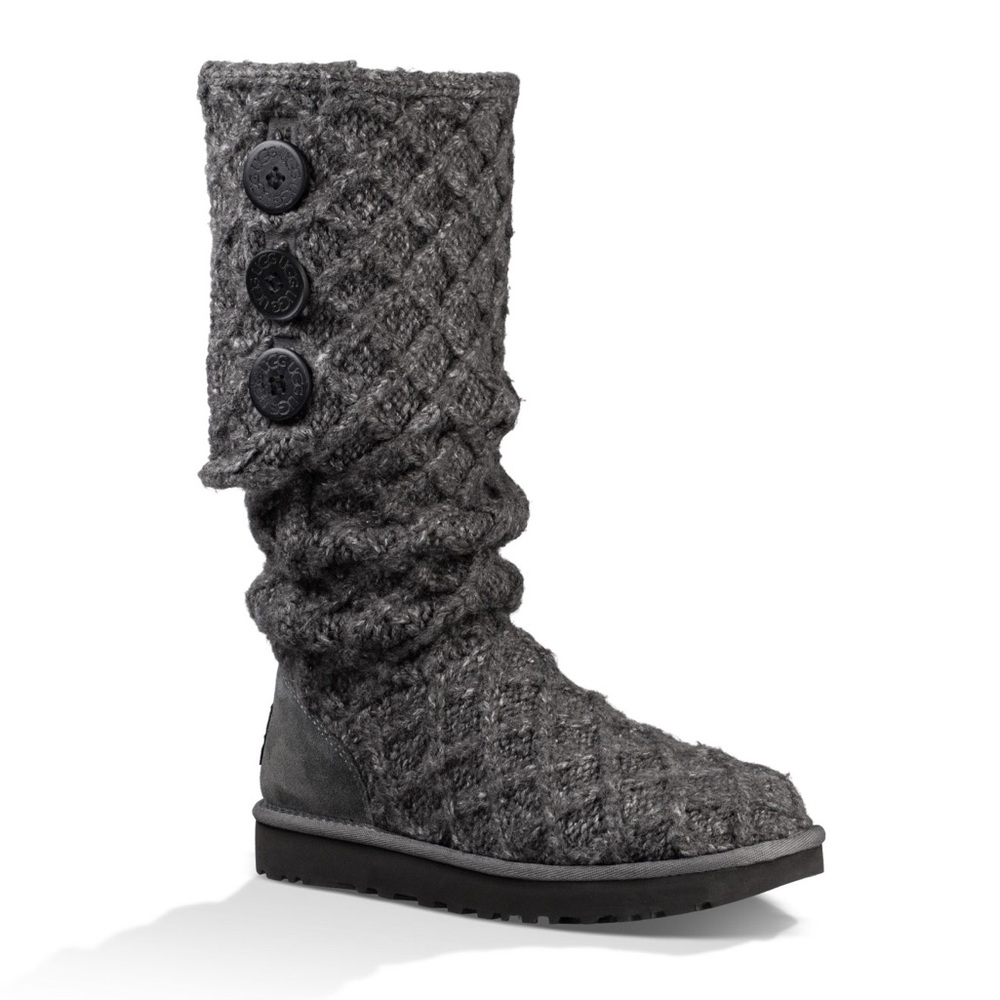 Grey Lattice Cardy UGG Boots