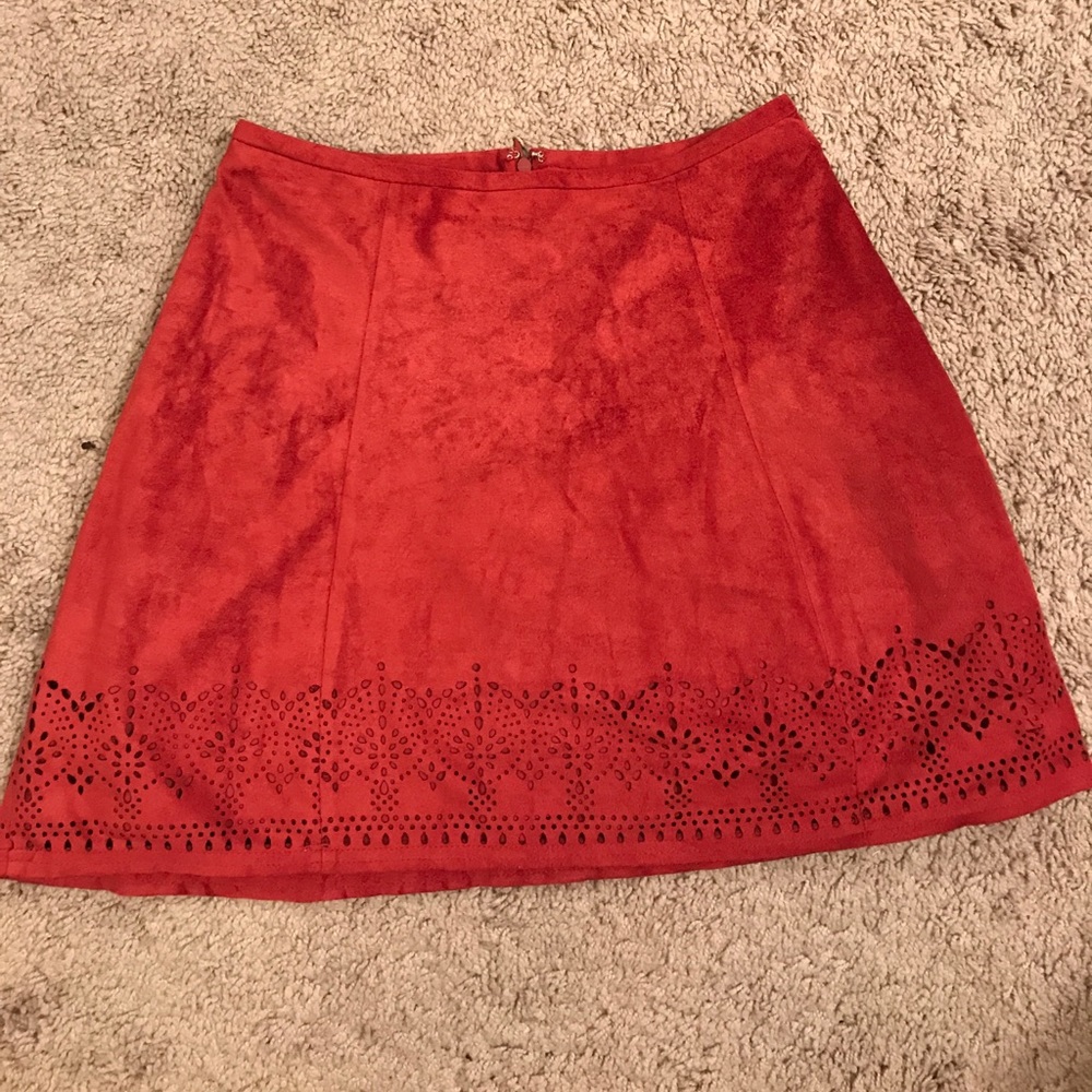 Faux Suede Skirt