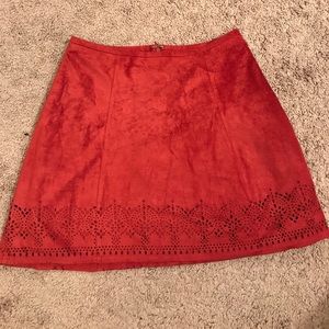 Faux Suede Skirt