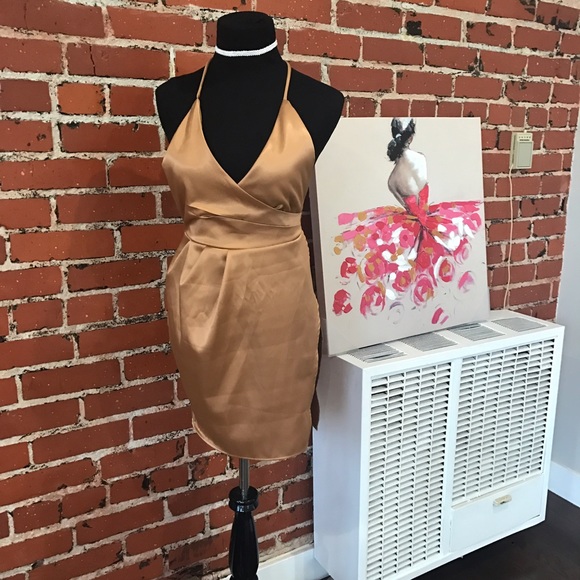 Dresses & Skirts - Bronze silk dress
