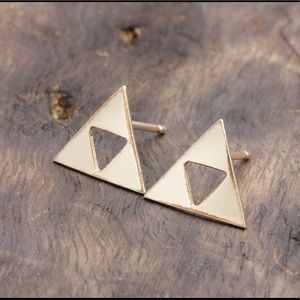 14k gold filled triangle post