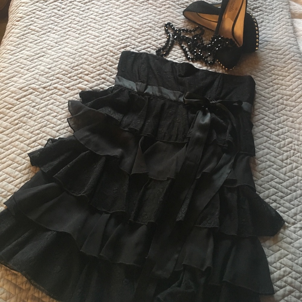 Black mini cocktail dress