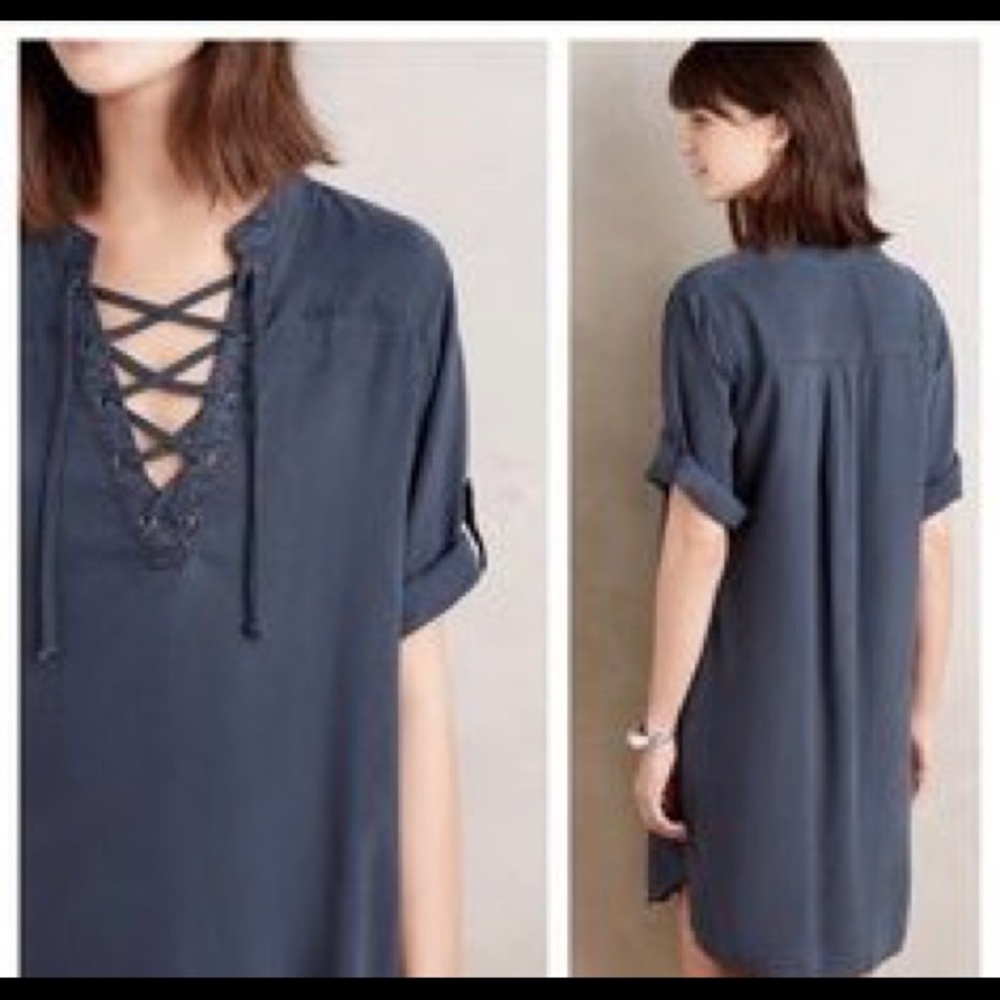 ANTHROPOLOGIE Cloth & Stone lace up dress