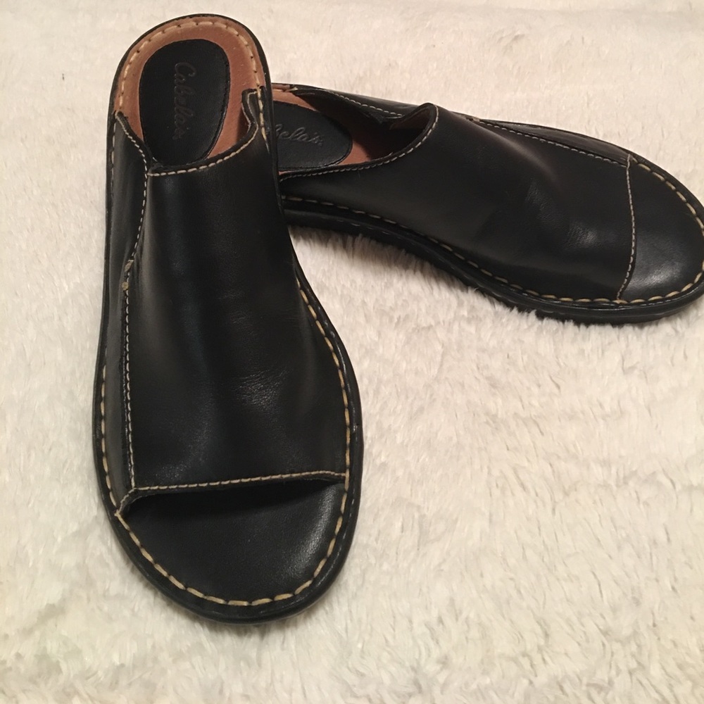 Cabela's Slip on Blk Mules size 8
