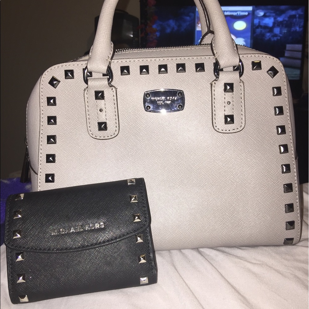MK studded handbag/cross body & studded wallet