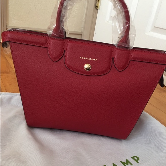 Longchamp  pliage heritage medium leather handbag - Picture 2 of 4